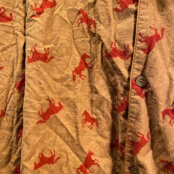 Men’s flannel horse themed pjs set - Picture 3 of 15